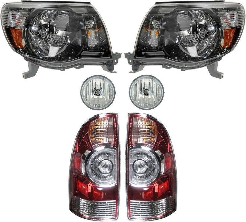 TRQ Lighting Kit Driver & Passenger Side Compatible with 2008-2011 Toyota Tacoma TO2502181 TO2503181 TO2592117 TO2800162 TO2800177 TO2801177 - Image 3